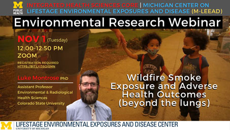 Flyer for “Wildfire Smoke Exposure and Adverse Health Outcomes (beyond the lungs)”