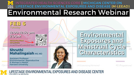 Flyer for “Environmental Exposures and Menstrual Cycle Characteristics”