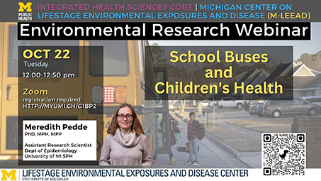 Flyer for “School Buses and Children's Health”