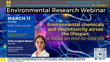 Flyer for “Environmental chemicals and neurotoxicity across the lifespan: A focus on mid- to late life”