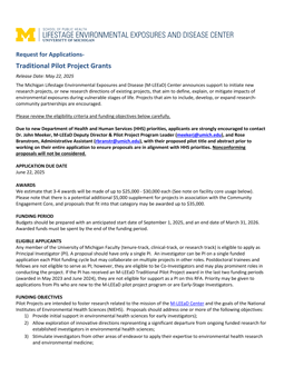 Thumbnail of the M-LEEaD Director’s Fund Request for Applications