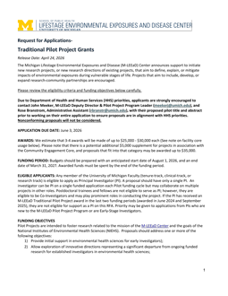 Thumbnail of the M-LEEaD Director’s Fund Request for Applications